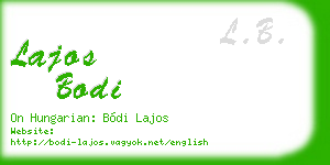 lajos bodi business card